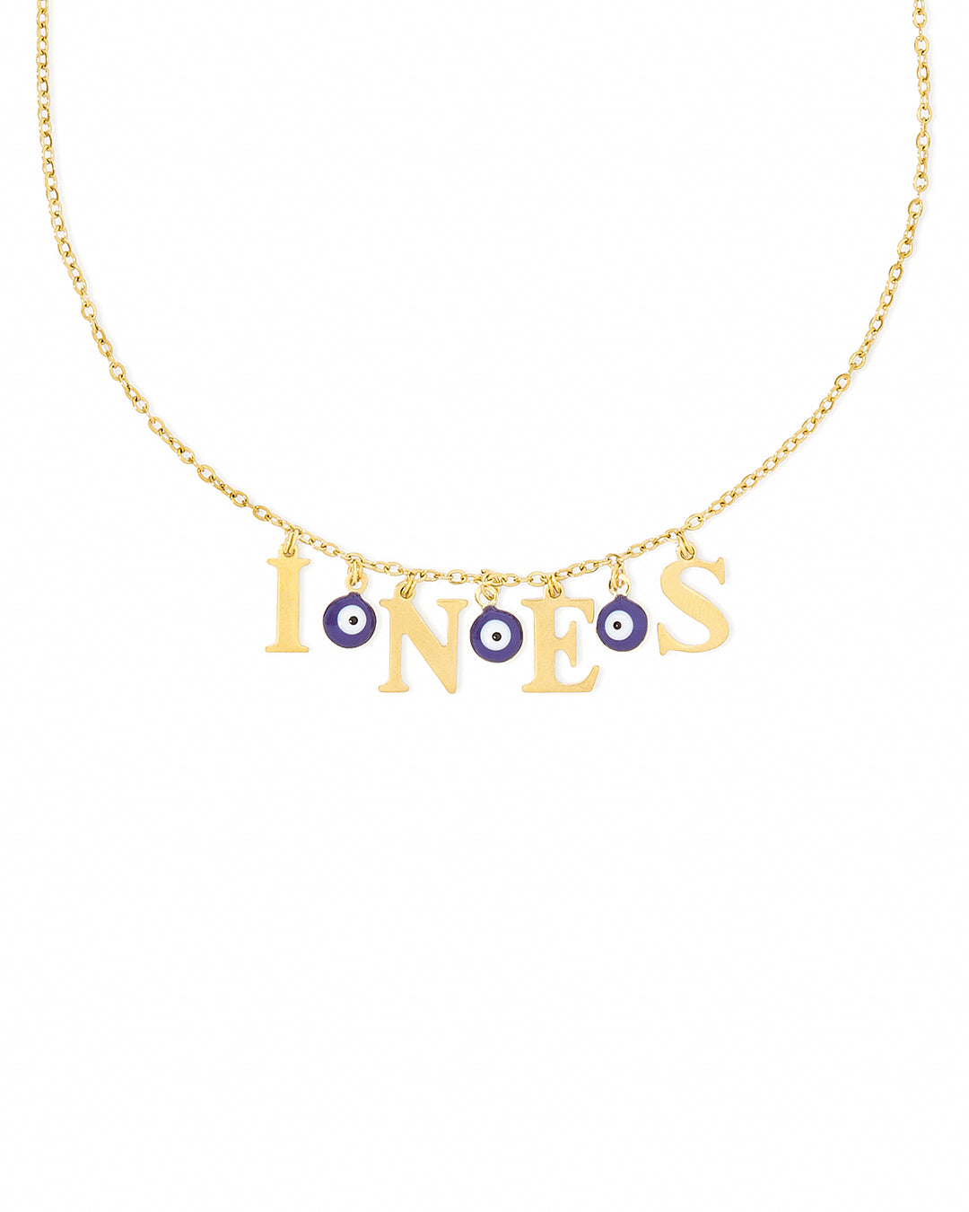 Collier Prénom Personnalisé Oeil Turc