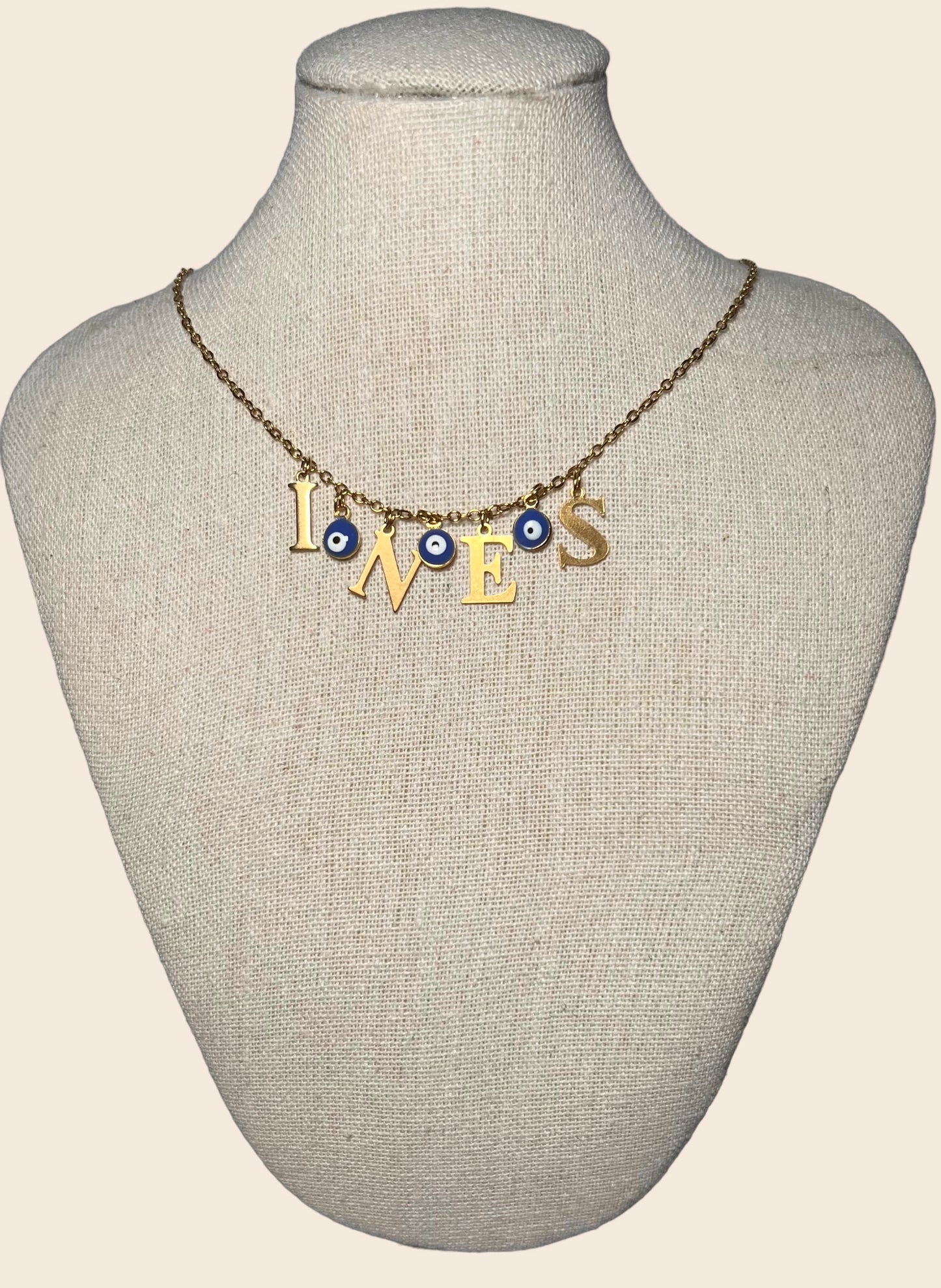 Collier Prénom Personnalisé Oeil Turc